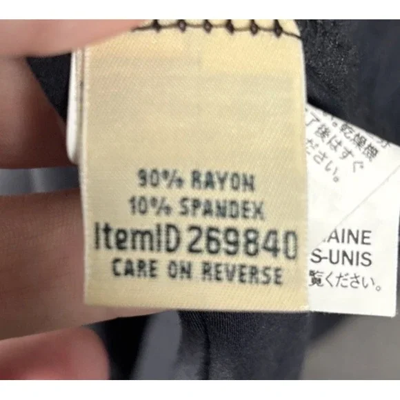 LL Bean Dress Womens Size S REG Black Sleeveless V Neck Midi Dress Rayon Spandex - Picture 4 of 16